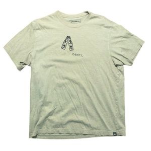 Trip Ventures Hand-Printed Large Beige Tee on Eddie Bauer- beers & card > dewick